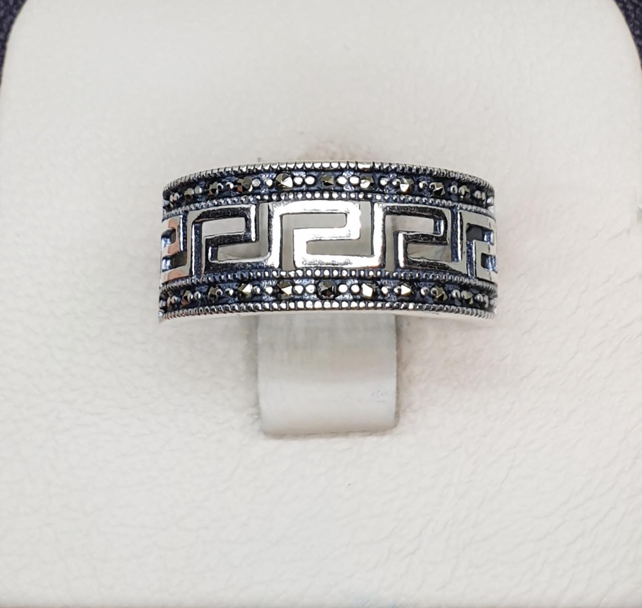 Кольцо серебряное с марказитом р. 18,5 3,12 г (1492365334)