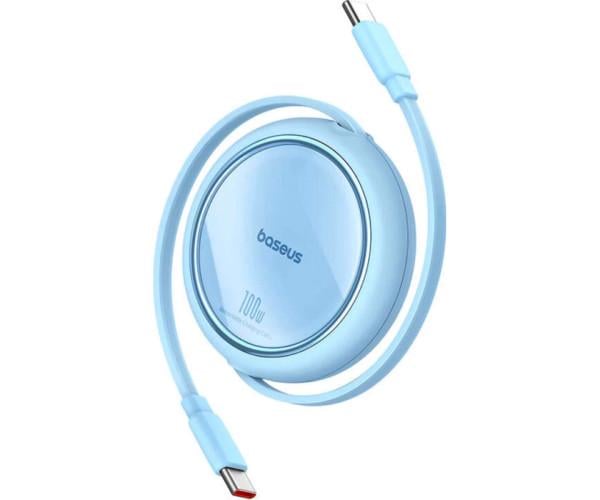 Кабель Data BASEUS Free2Draw Mini Retractable Type-C to Type-C 100W 1 м Galaxy Blue