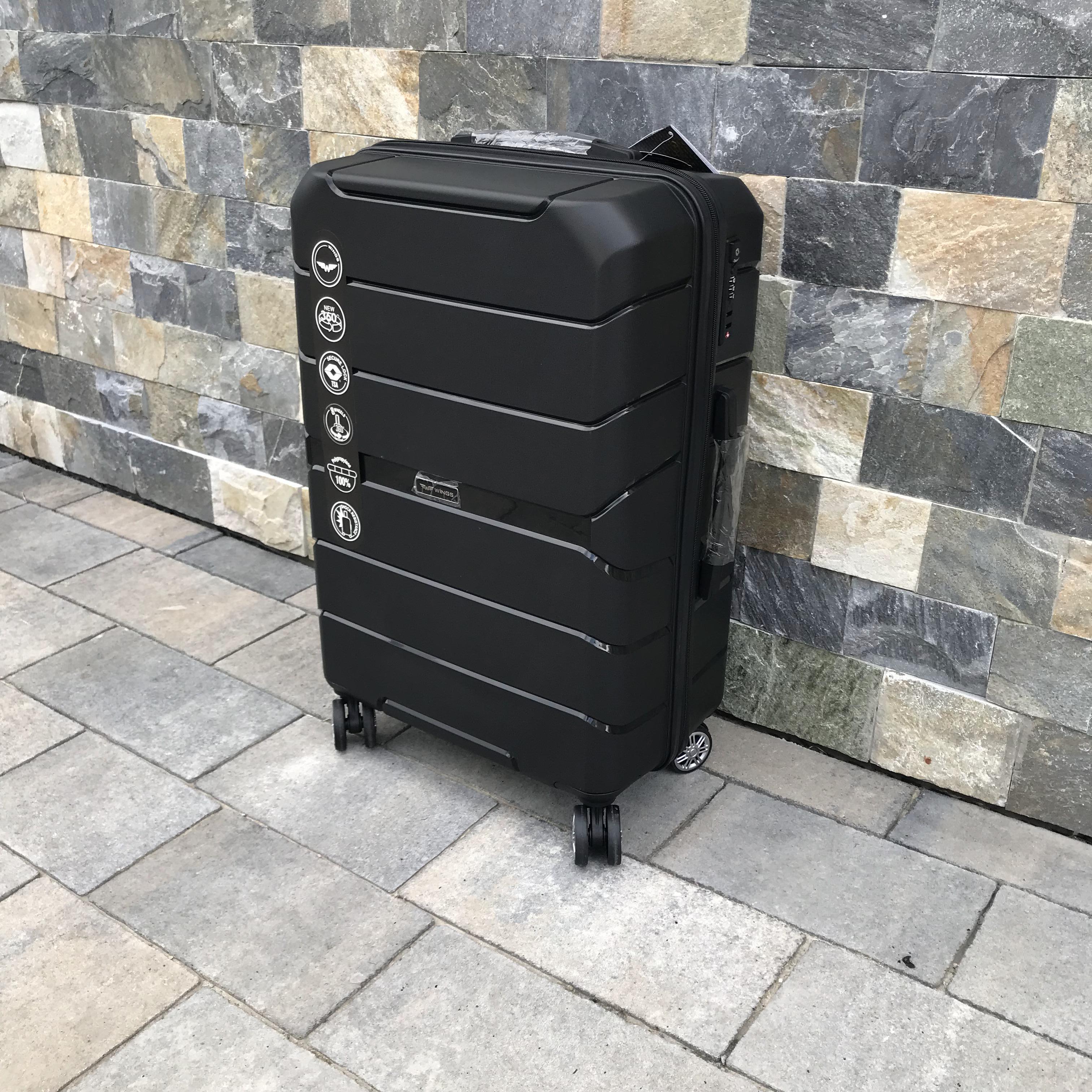 Валіза дорожня з поліпропілену Wings PP05 M Чорний (7036031) - фото 2