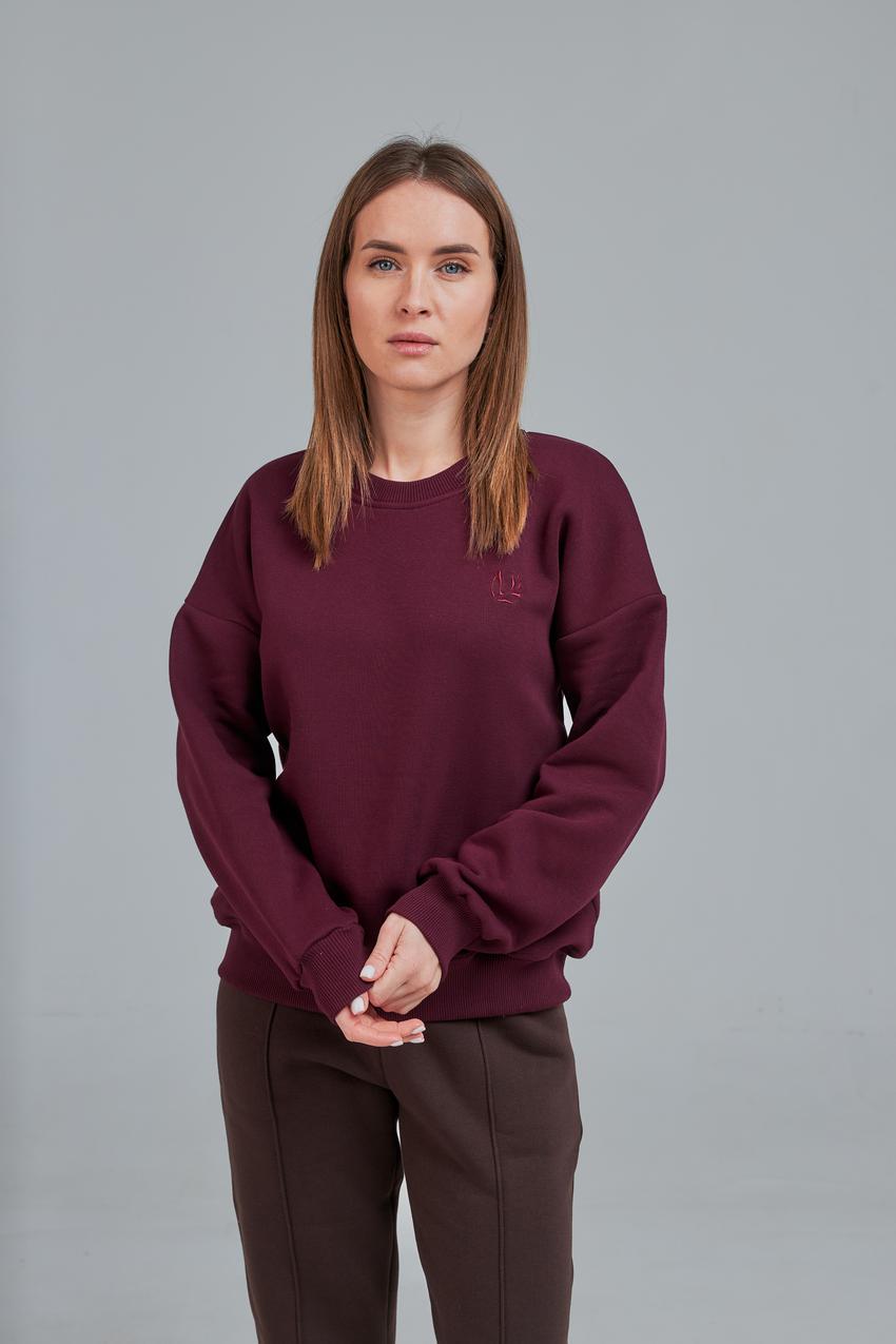 Свитшот женский М167.4 L Вишневый (643-1-62)