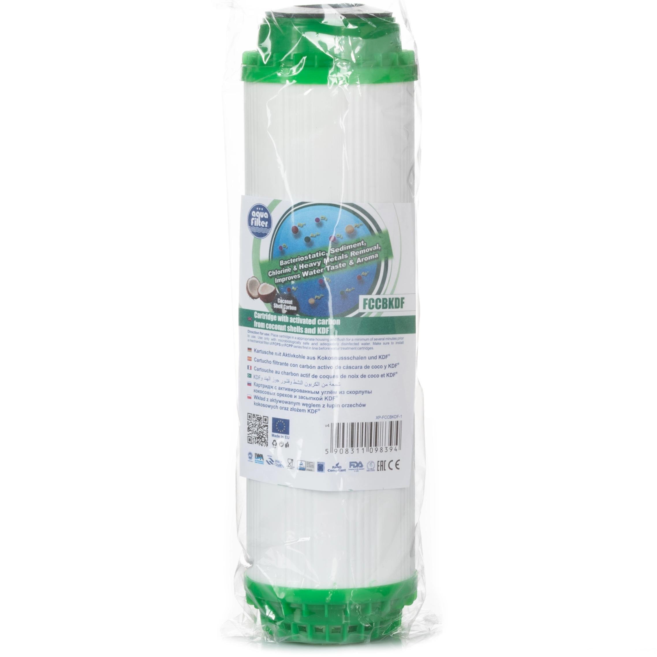 Картридж угольный с KDF Aquafilter FCCBKDF (2858) - фото 1 Картридж угольный с KDF Aquafilter FCCBKDF (2858) - фото 1