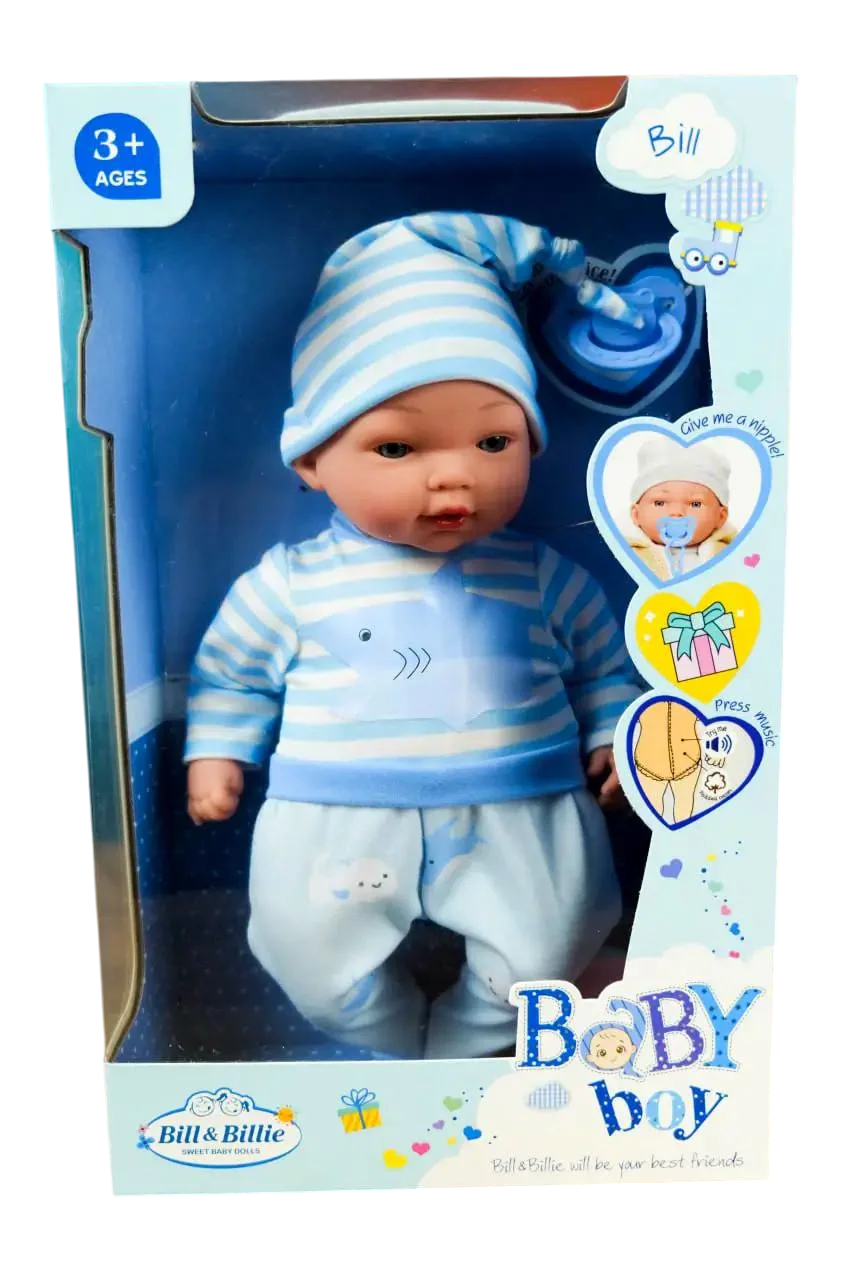 Лялька-пупс м'якотілий для дівчинки з музикою та звуками/реалістичні очі (28443764)