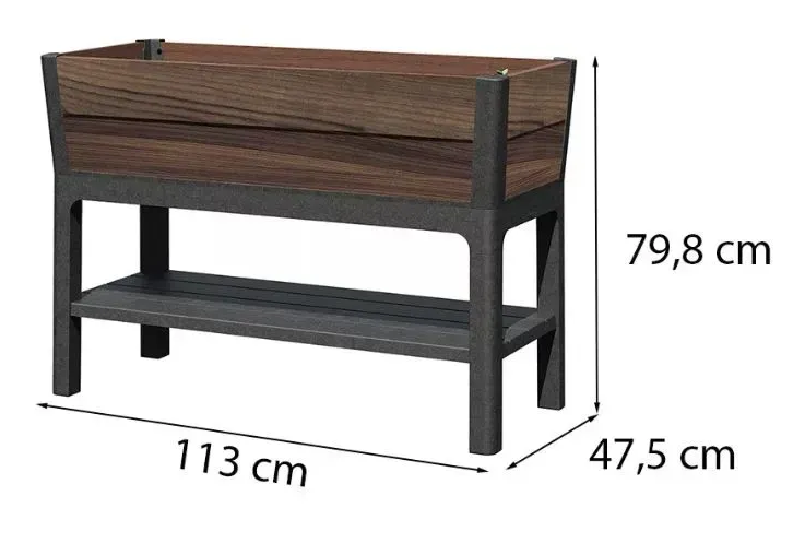 Цветочный горшок Keter Darwin Deco 110 л Орех (261042) - фото 2 Цветочный горшок Keter Darwin Deco 110 л Орех (261042) - фото 2