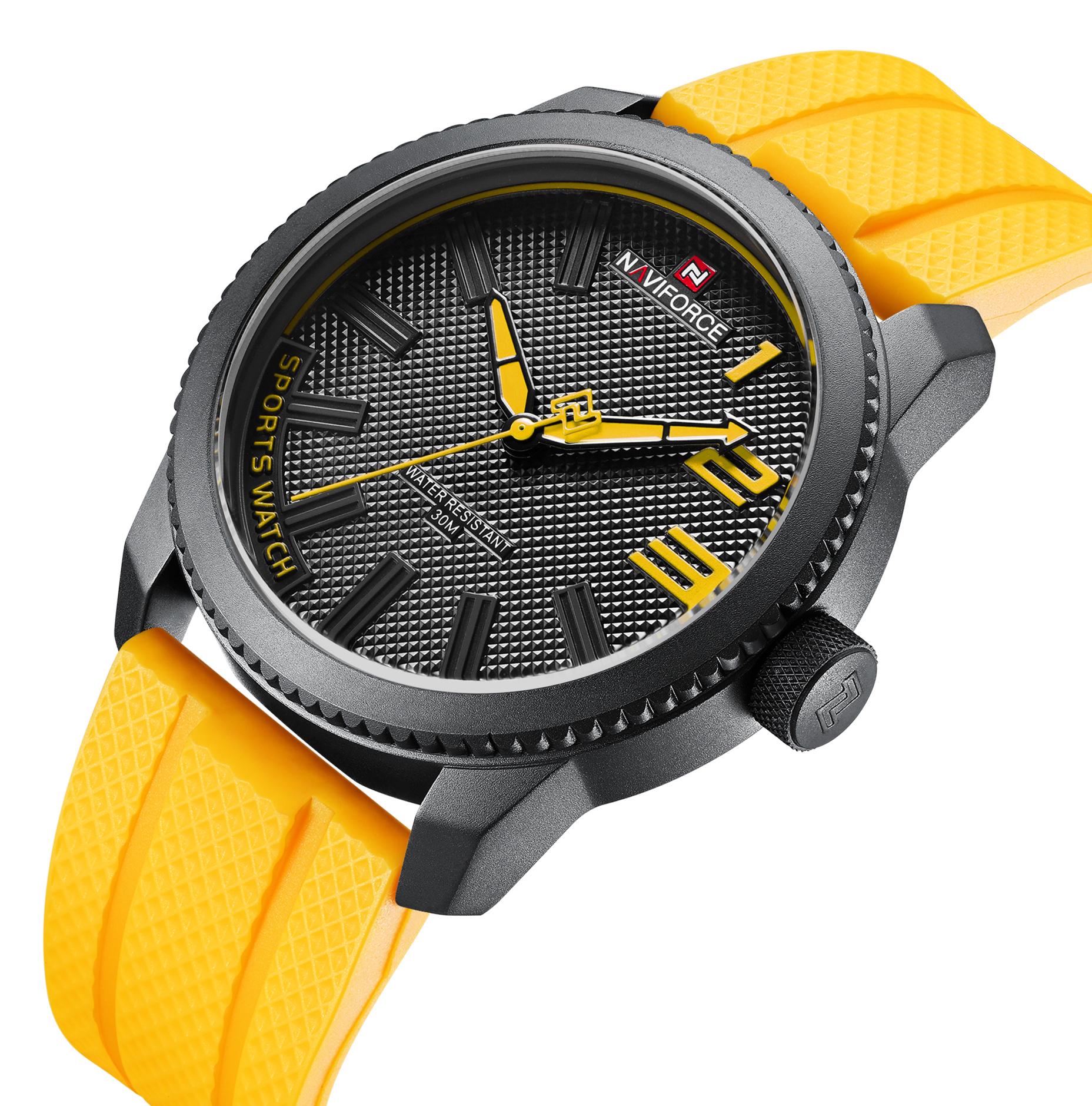 Часы наручные мужские Naviforce Kvantum Yellow (1300) - фото 2