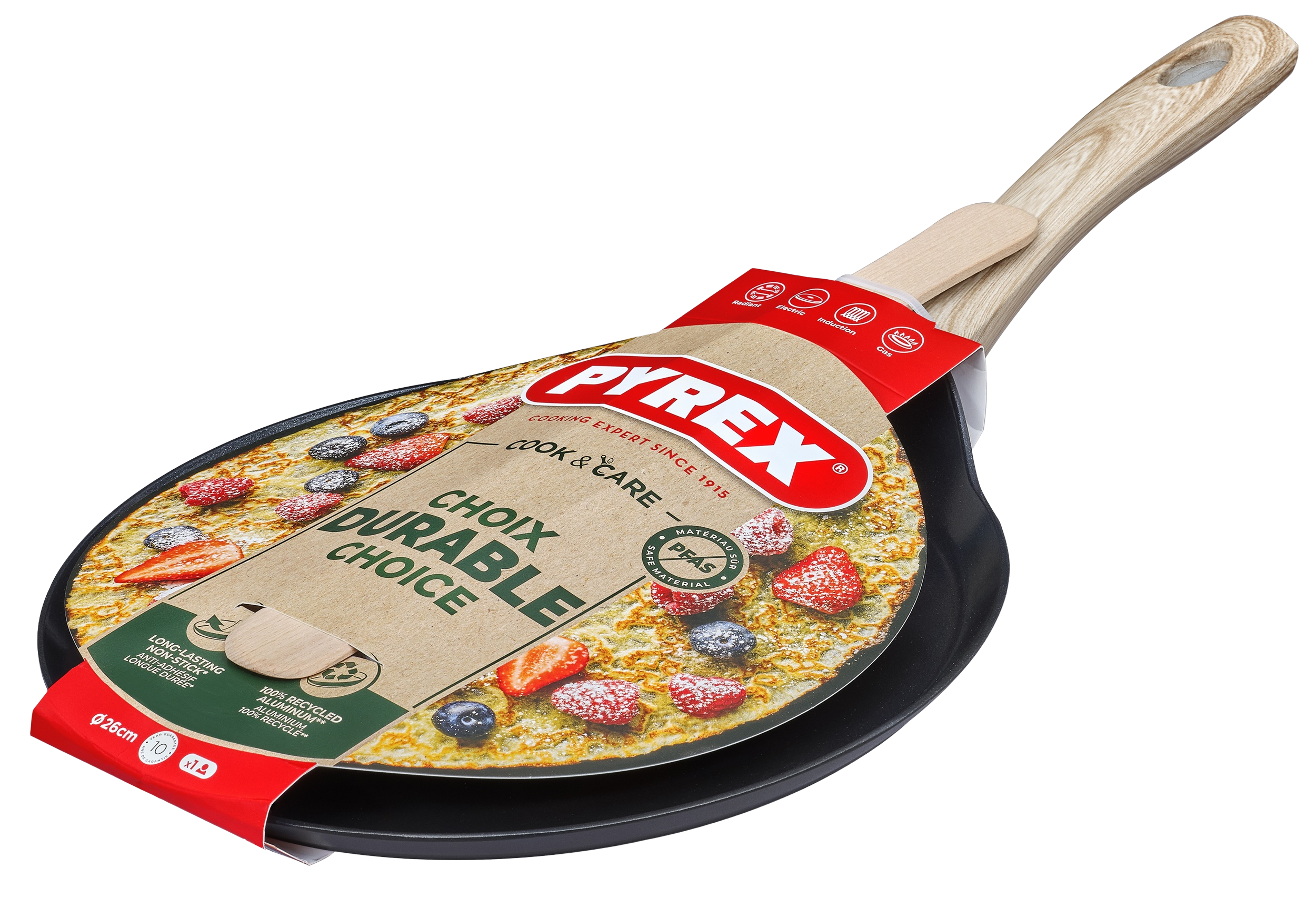 Сковорода PYREX CookCare 26 см (UG-CR26BK6/8046) - фото 3 Сковорода PYREX CookCare 26 см (UG-CR26BK6/8046) - фото 3