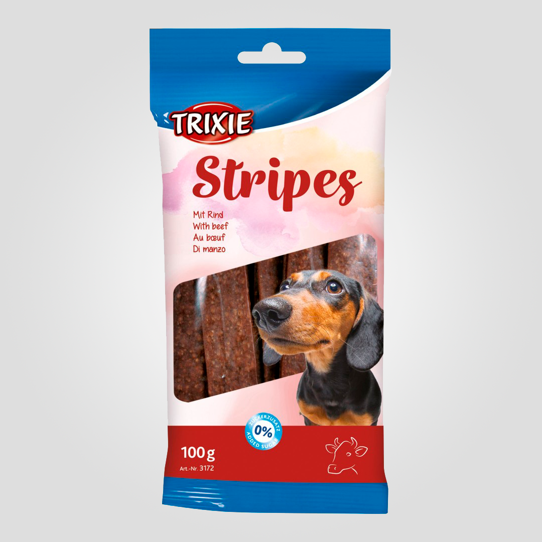 Лакомство для собак Trixie Stripes полоски с говядиной 100 г (20505464)