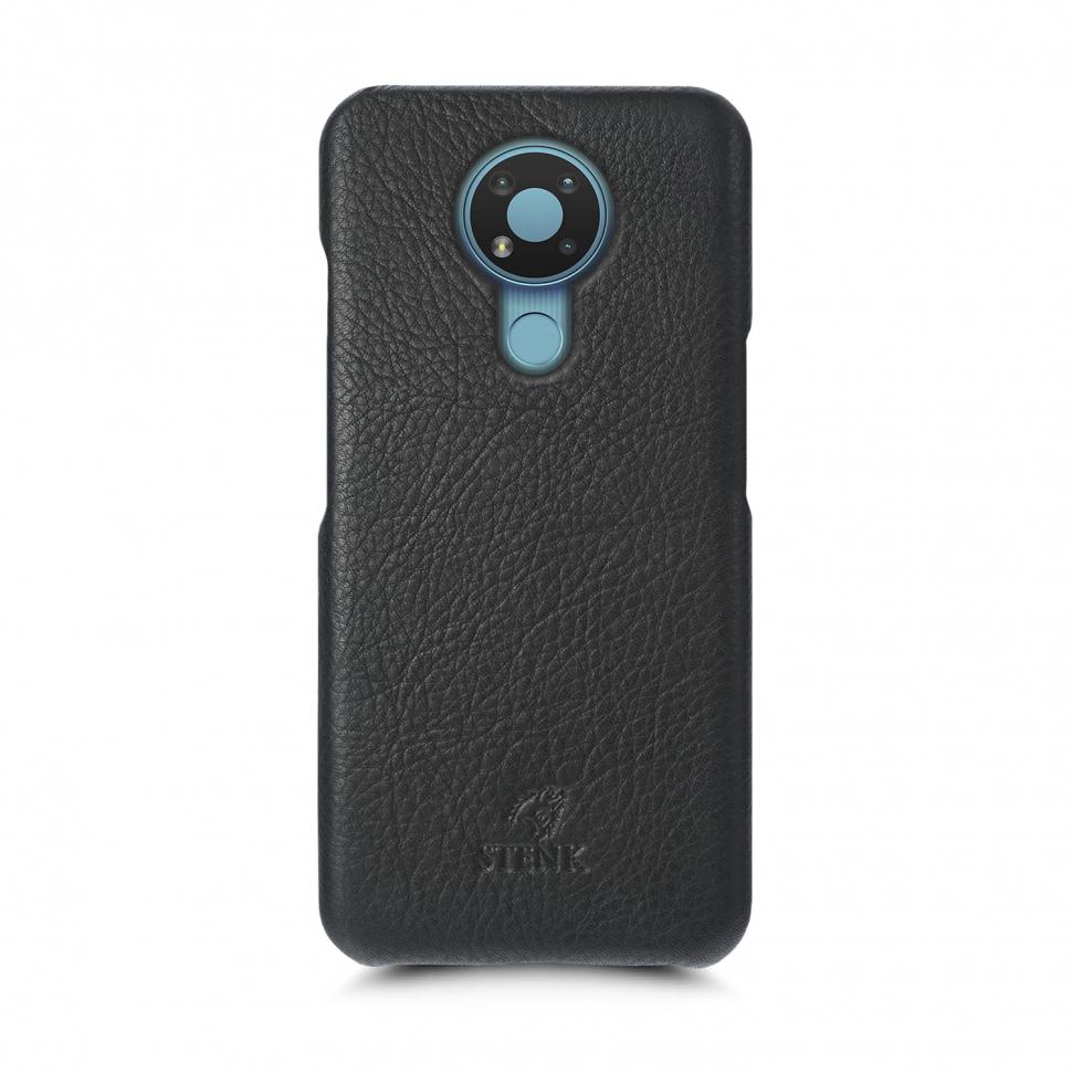 Кожаная накладка Stenk Cover для Nokia 3.4 Черная (69336)