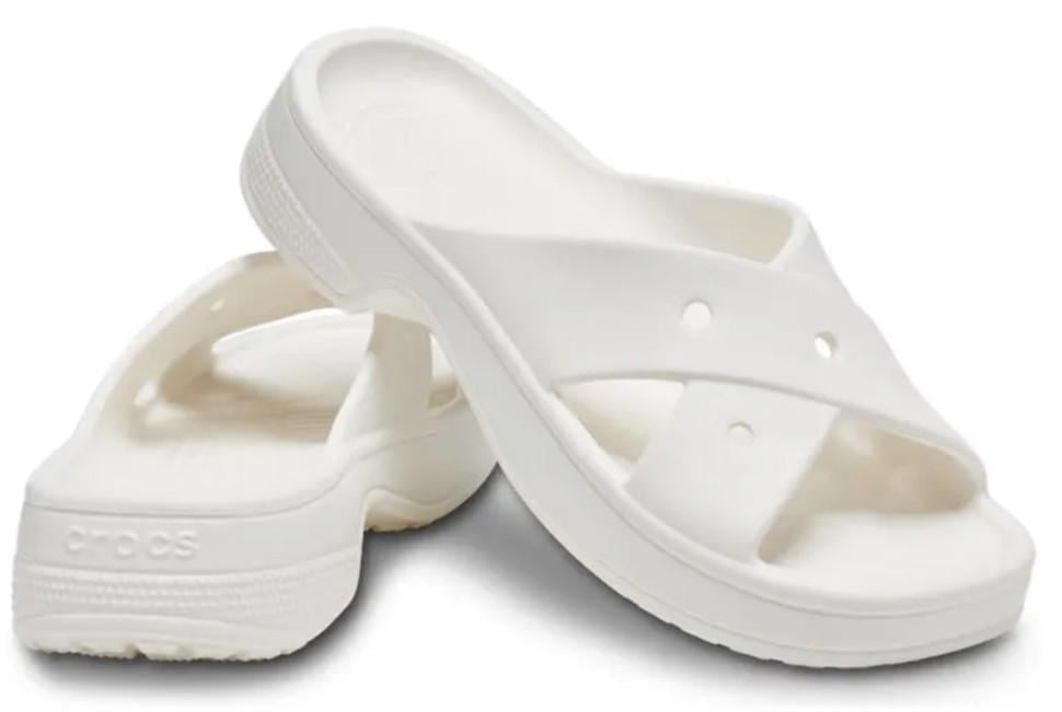Шльопанці жіночі Crocs Classic Cross Strap White р. 37-38 Білий (21802)