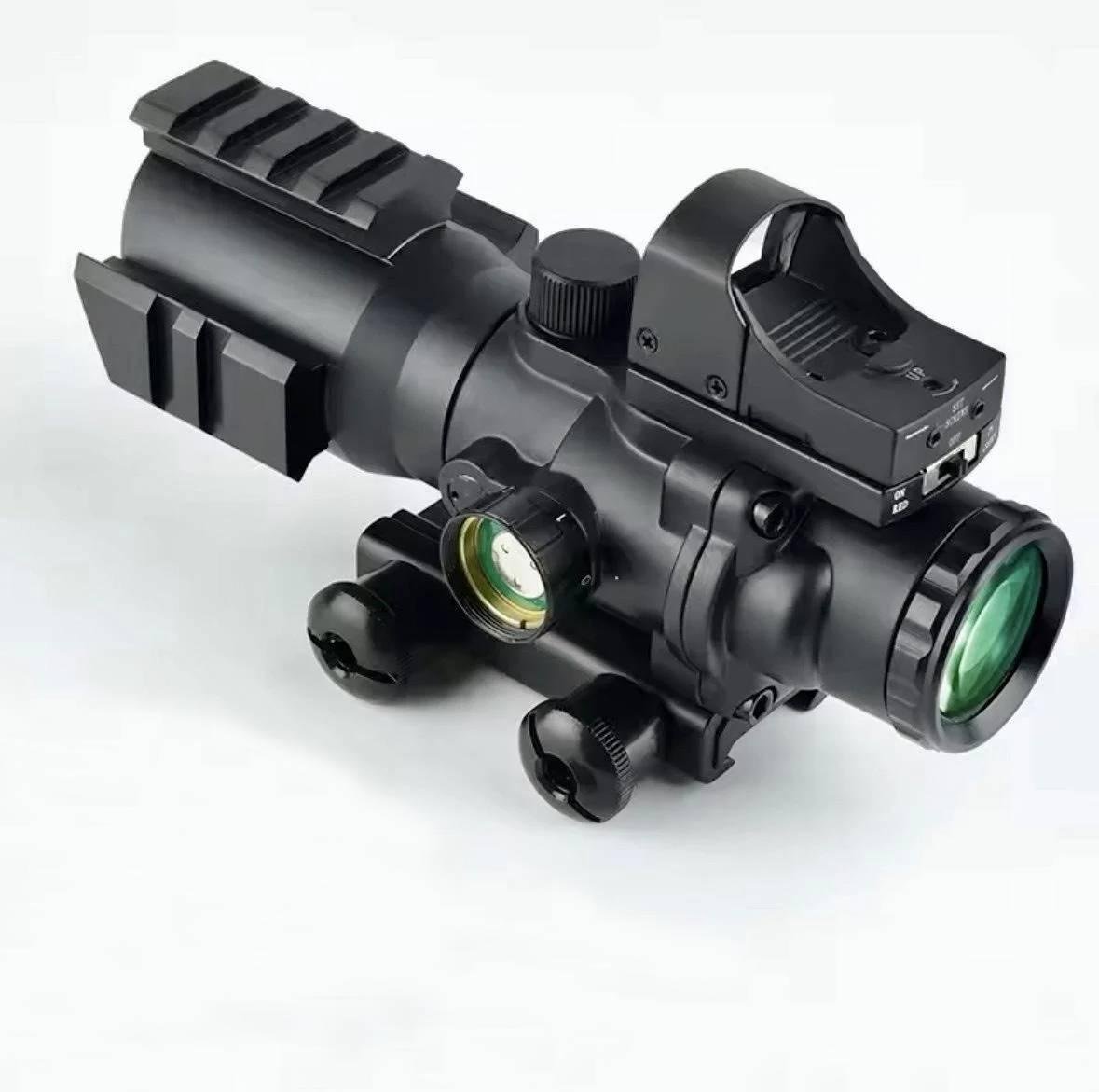 Оптический прицел SFU 4x32 ACOG Weaver/Picatinny с регулируемой подсветкой и калиматором (sfu-opt-0001)