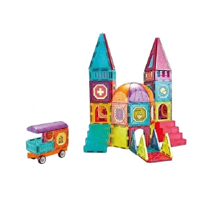 Конструктор магнітний Замок 94 деталі Multicolor (160356)