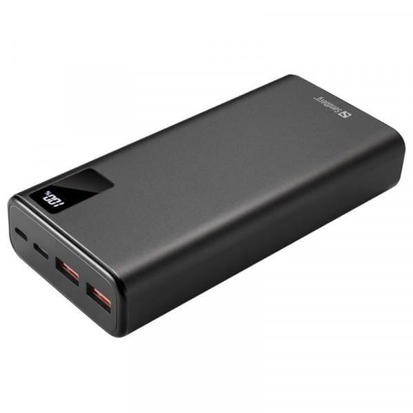 УМБ Sandberg 20000mAh 20W 3A PDQC3.0 2xUSB Type-C OUTPowerThru Black