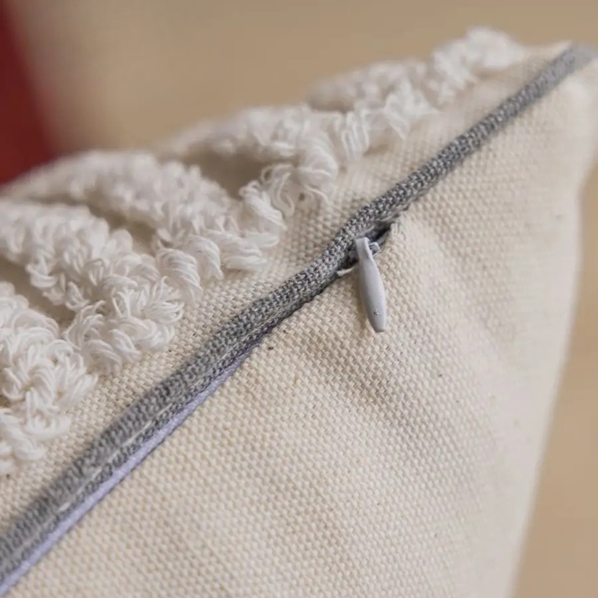 Наволочка декоративная хлопок с эффектным объемным узором квадратная с кисточками 45х45 см Белый с серым (60082) - фото 8 Наволочка декоративная хлопок с эффектным объемным узором квадратная с кисточками 45х45 см Белый с серым (60082) - фото 8