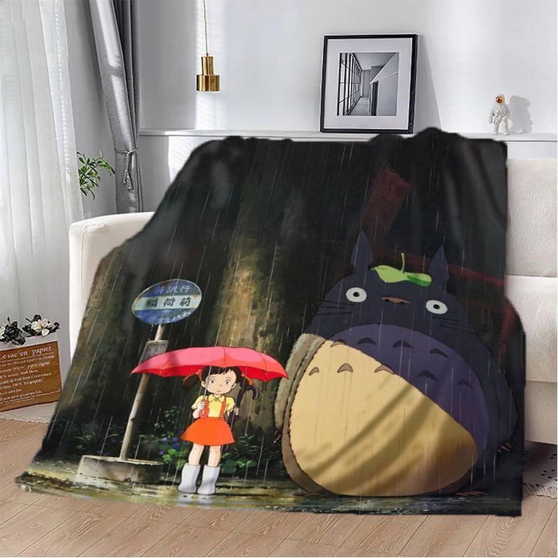 Плед-покрывало Тоторо плюш/велюр детское 135х160 см Серый