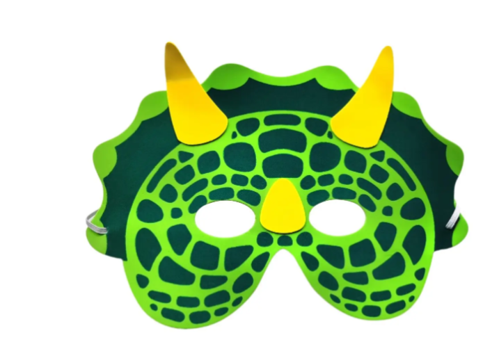 Маска детская Динозавр One size Салатово-желтый (19402/13)