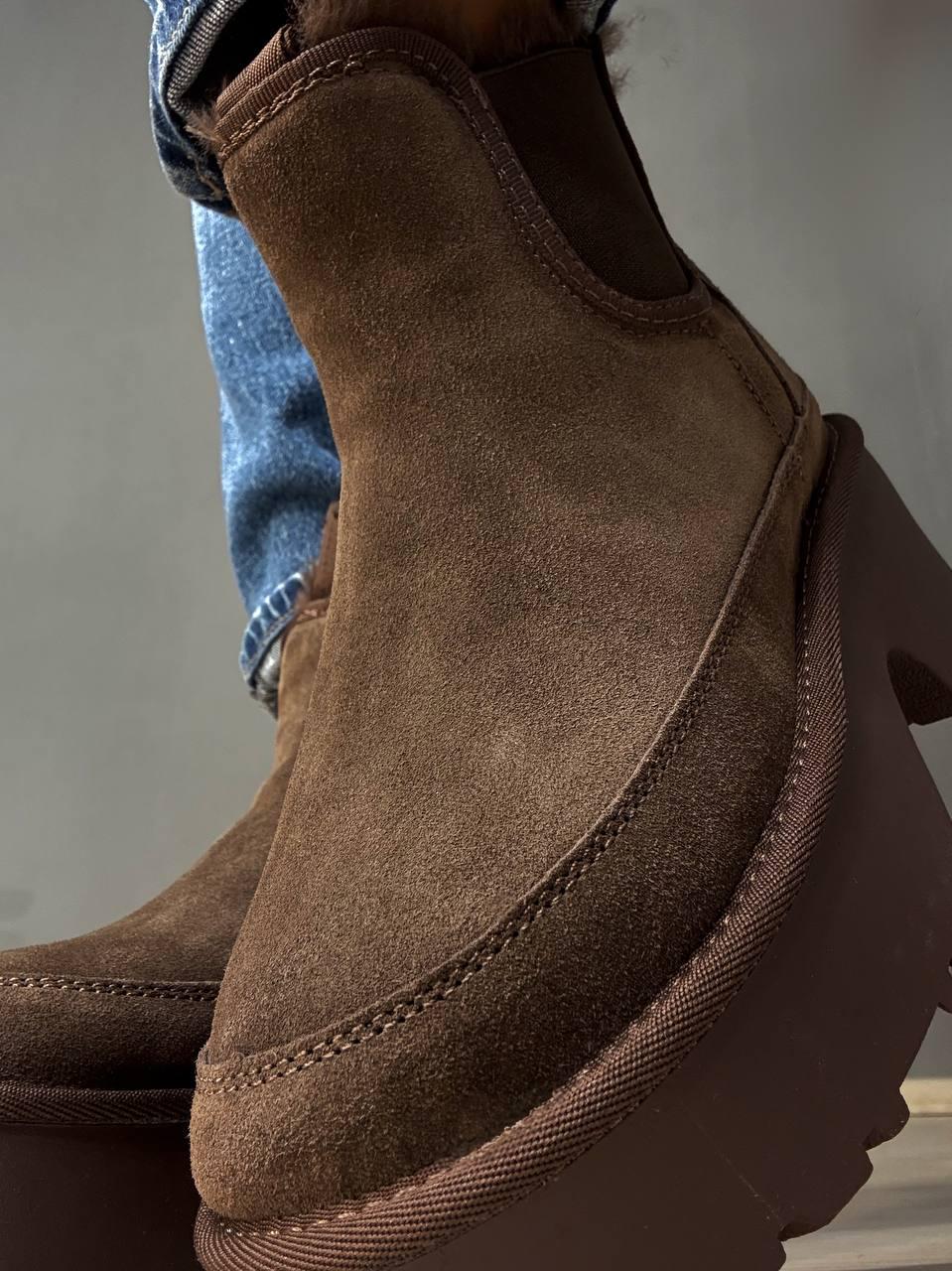 Ботинки женские Hengji 002-7 замшевые на меху высокие р. 38 Коричневый (5428) - фото 5