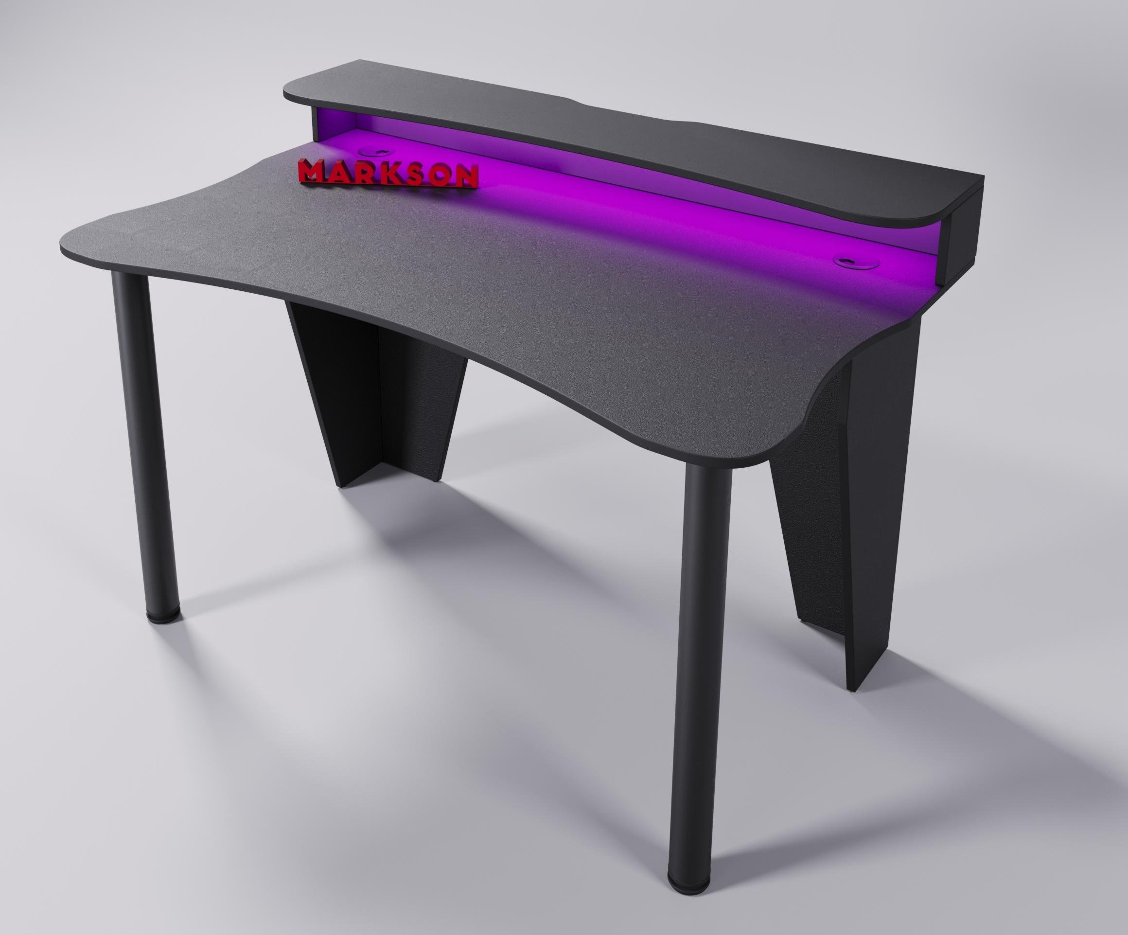 Компьютерный стол игровой ARES-PRO с RGB подсветкой Черный (MS903) - фото 2 Компьютерный стол игровой ARES-PRO с RGB подсветкой Черный (MS903) - фото 2