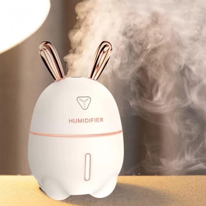 Аромадиффузор-увлажнитель воздуха HUMIDIFIER EL218 Зайчик с LED подсветкой 300 мл Белый - фото 2