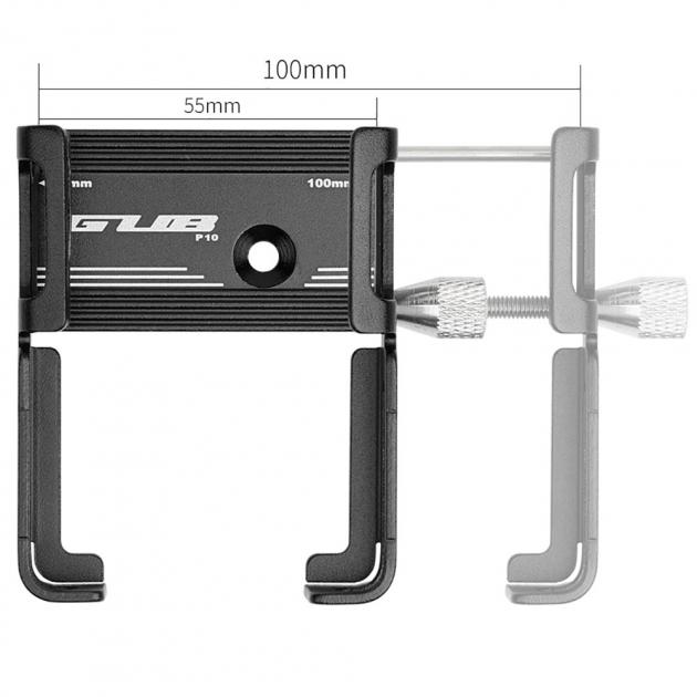 Держатель телефона на руль GUB P10 55-100 мм Черный - фото 4