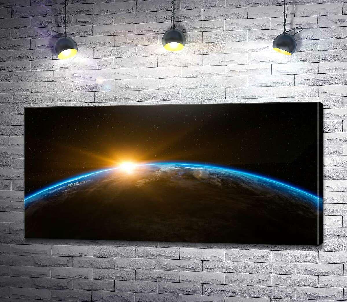 Картина ArtPoster Закат солнца из космоса 130x65 см Модуль №1 (004469)
