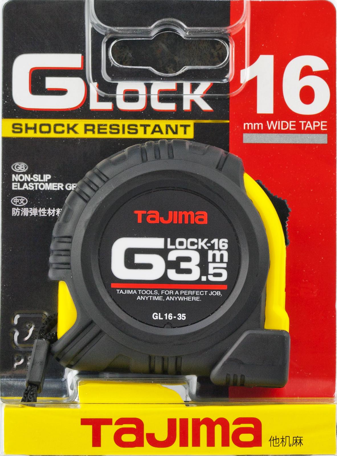 Рулетка строительная Tajima G Lock GL16-35 ударопрочная 3,5 м (1001-0234) - фото 5