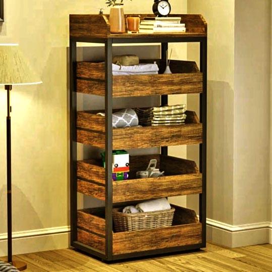Стеллаж кухонный из дерева Вейсис Венге/Латте (СТА-00141216)
