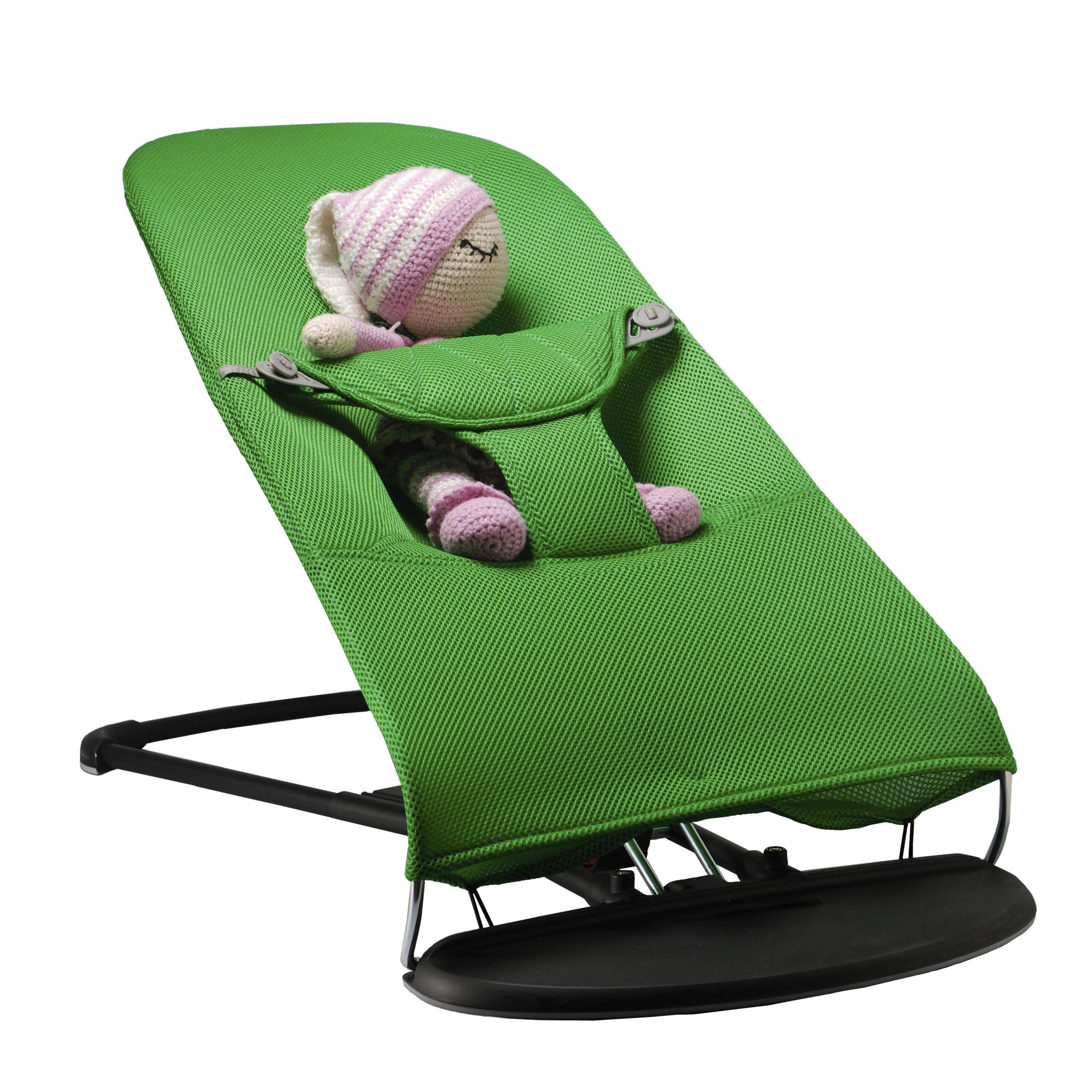 Дитячий шезлонг-гойдалка SBTR BABY Balance Soft SBT Group 3D в сітку неопрен Зелений (BBS-07-00) - фото 11