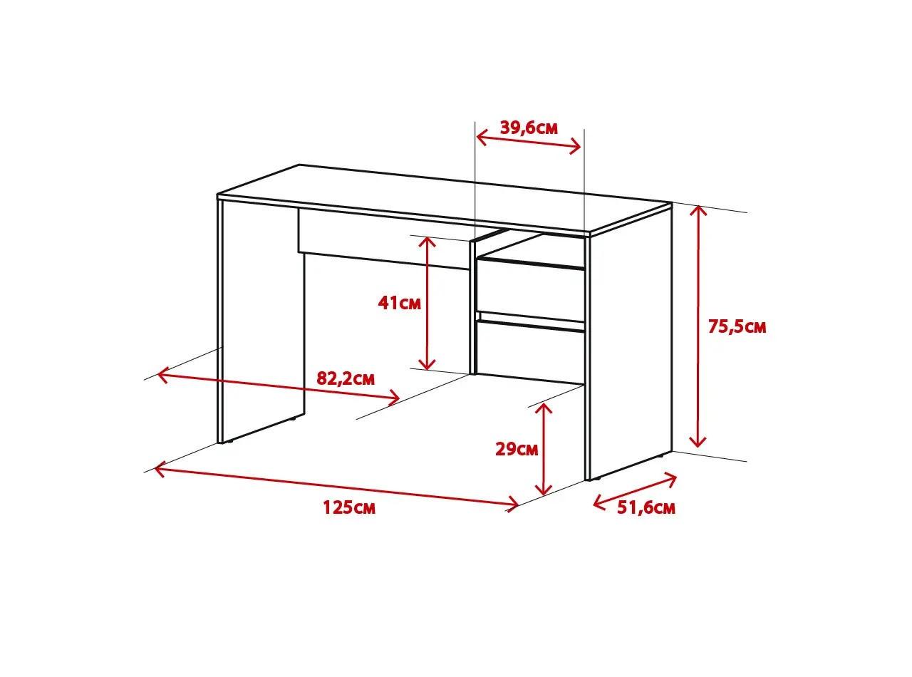 Письменный стол XDesk-2-1 125x75x52 см Дуб тахо (ПСXD2...1) - фото 2