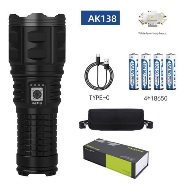 Ліхтар ручний акумуляторний AK138 power bank Black (594068) - фото 7