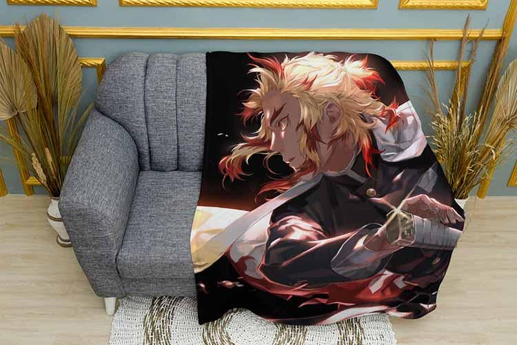 Плед Beautiful Kyojuro Rengoku Demon Slayer плюш двошаровий 150х210 см (113037-3)