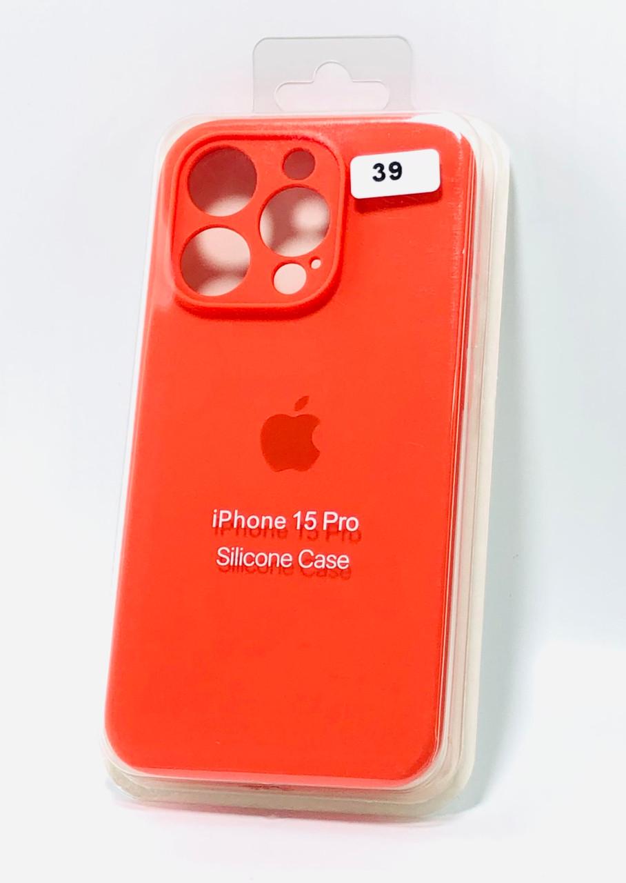 Чехол для телефона iPhone 15ProMax Silicone Case FULL Camera №39 orange