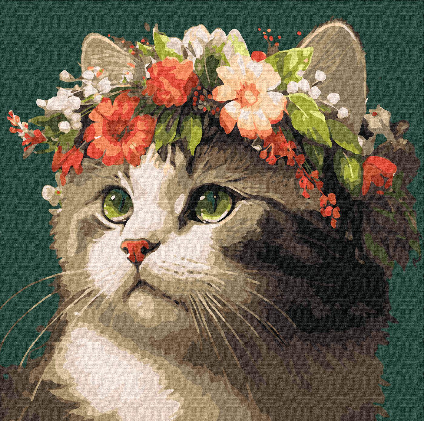 Картина по номерам Идейка Весенний венок 40x40 см (Id-KHO6509)