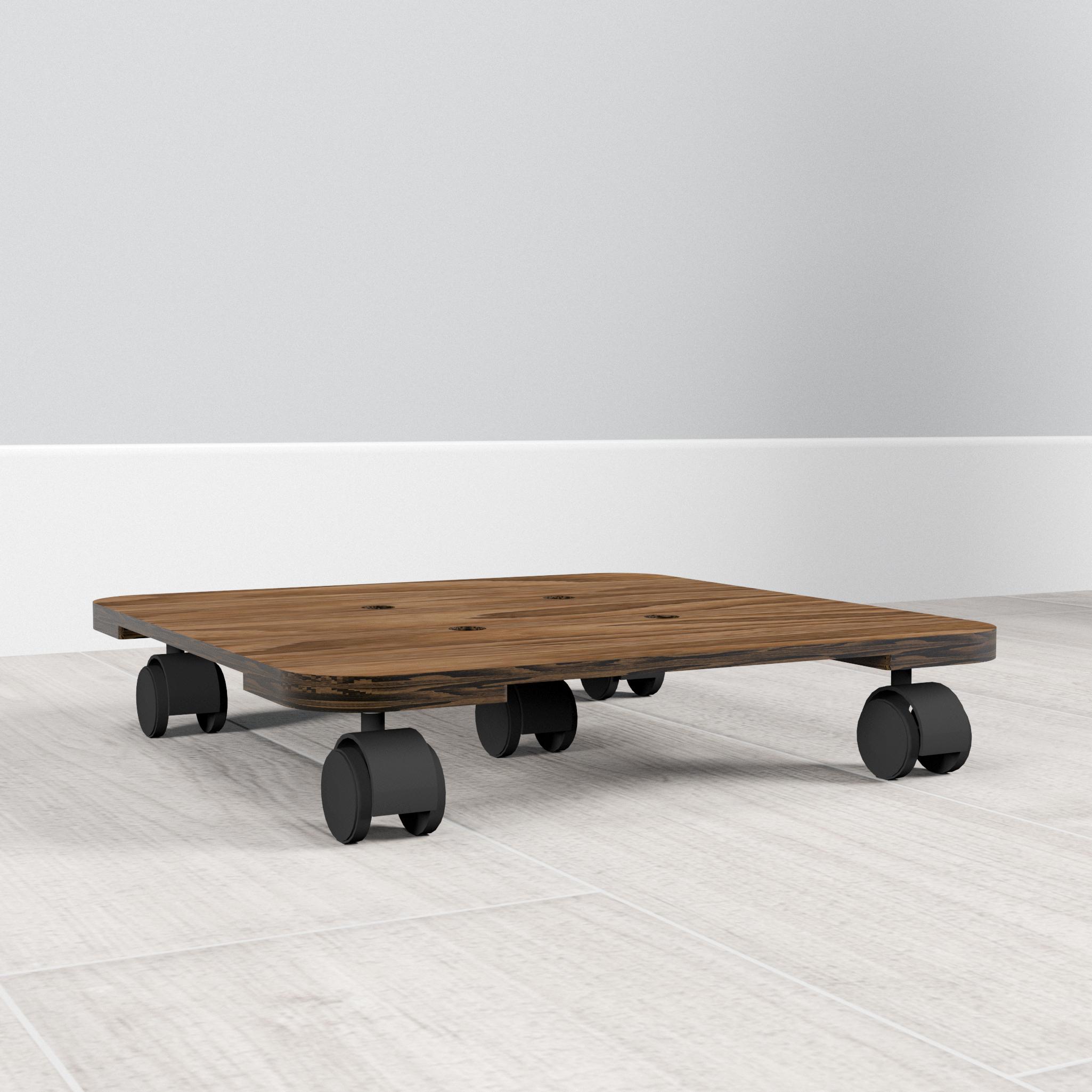 Підставка для квітів підлогова на колесах квадратна 25 см (25622124)