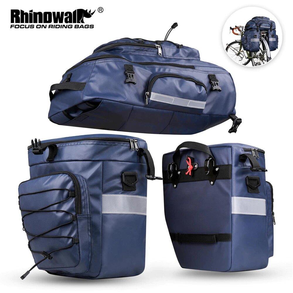 Велобаул Rhinowalk Transformer X21606 3в1 65 л Black/Blue - фото 9