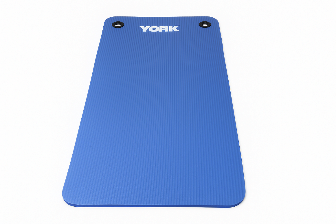 Мат для фітнесу з отворами York Fitness NBR 1 см Синій (5067)
