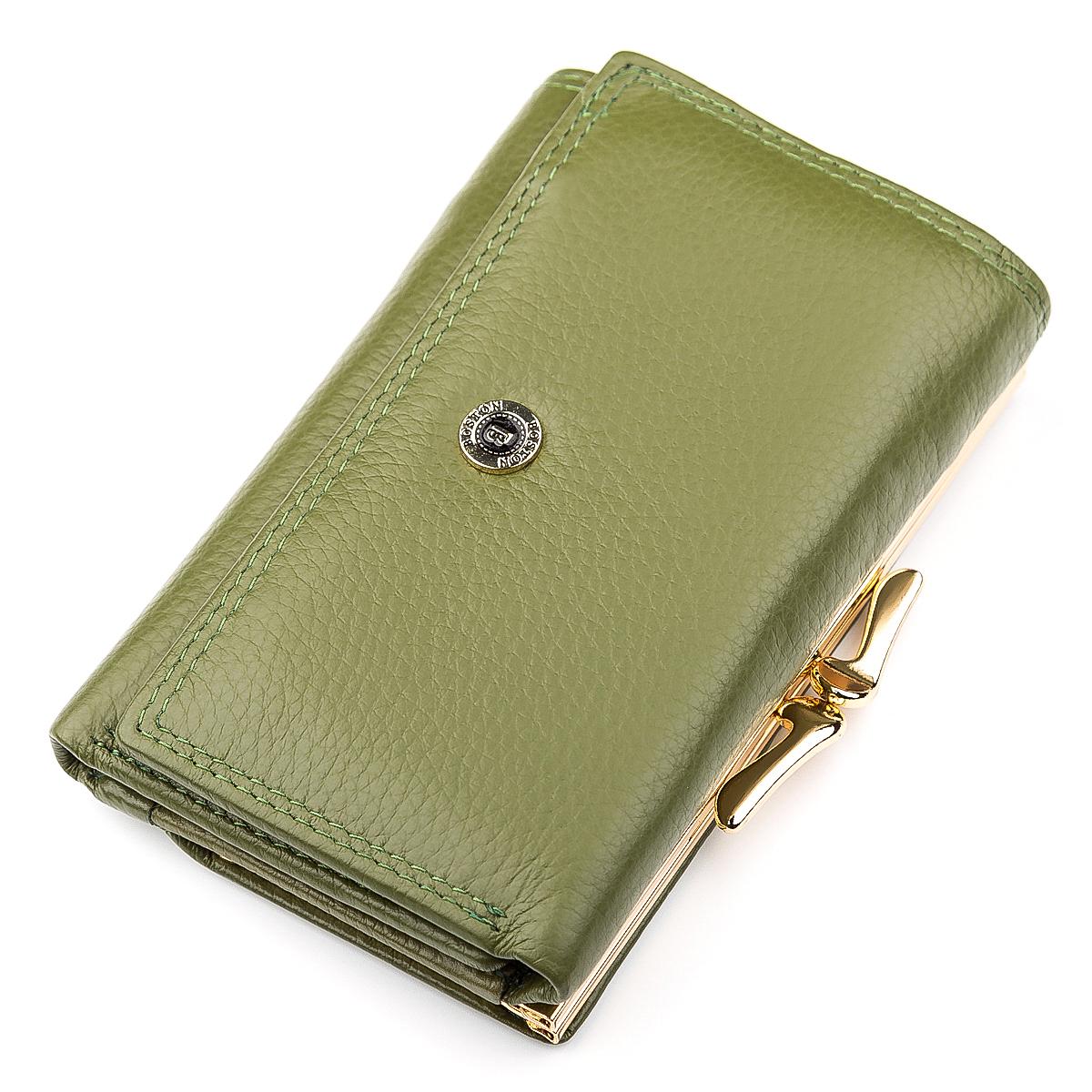 Кошелек женский Boston 18460 кожа Зеленый (23558)