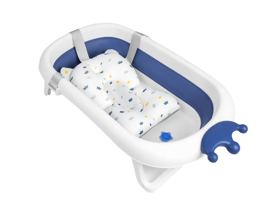 Ванночка детская Ricokids с подушкой Бело-синий