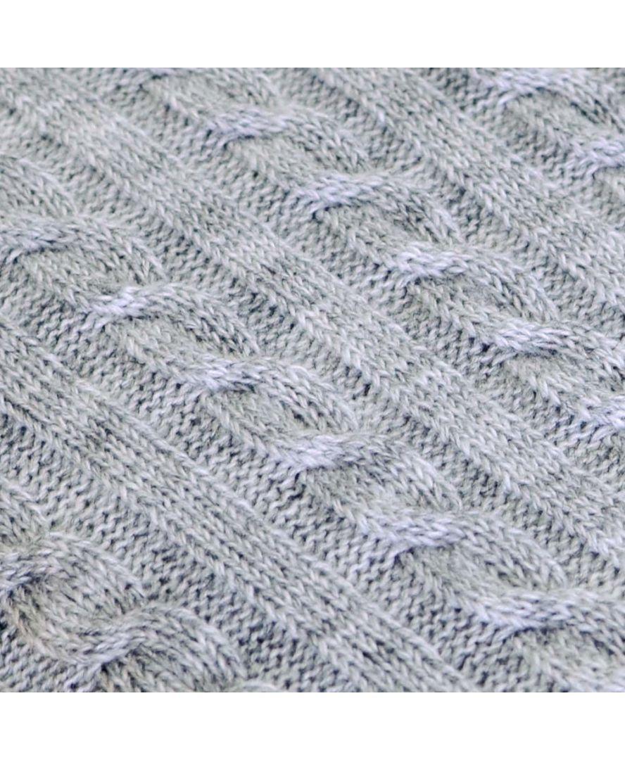 Плед SOFT косы 003 140х180 см Серый (011696) - фото 2