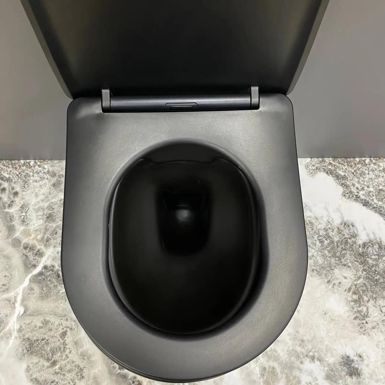 Унитаз подвесной VBI Vulcano безободковый 490x360 мм Черный матовый (RM-VBI-020412) - фото 5 Унитаз подвесной VBI Vulcano безободковый 490x360 мм Черный матовый (RM-VBI-020412) - фото 5