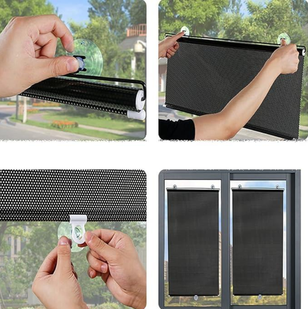 Шторка сонцезахисна на вікно на присосках 58x125 см - фото 3 Шторка сонцезахисна на вікно на присосках 58x125 см - фото 3