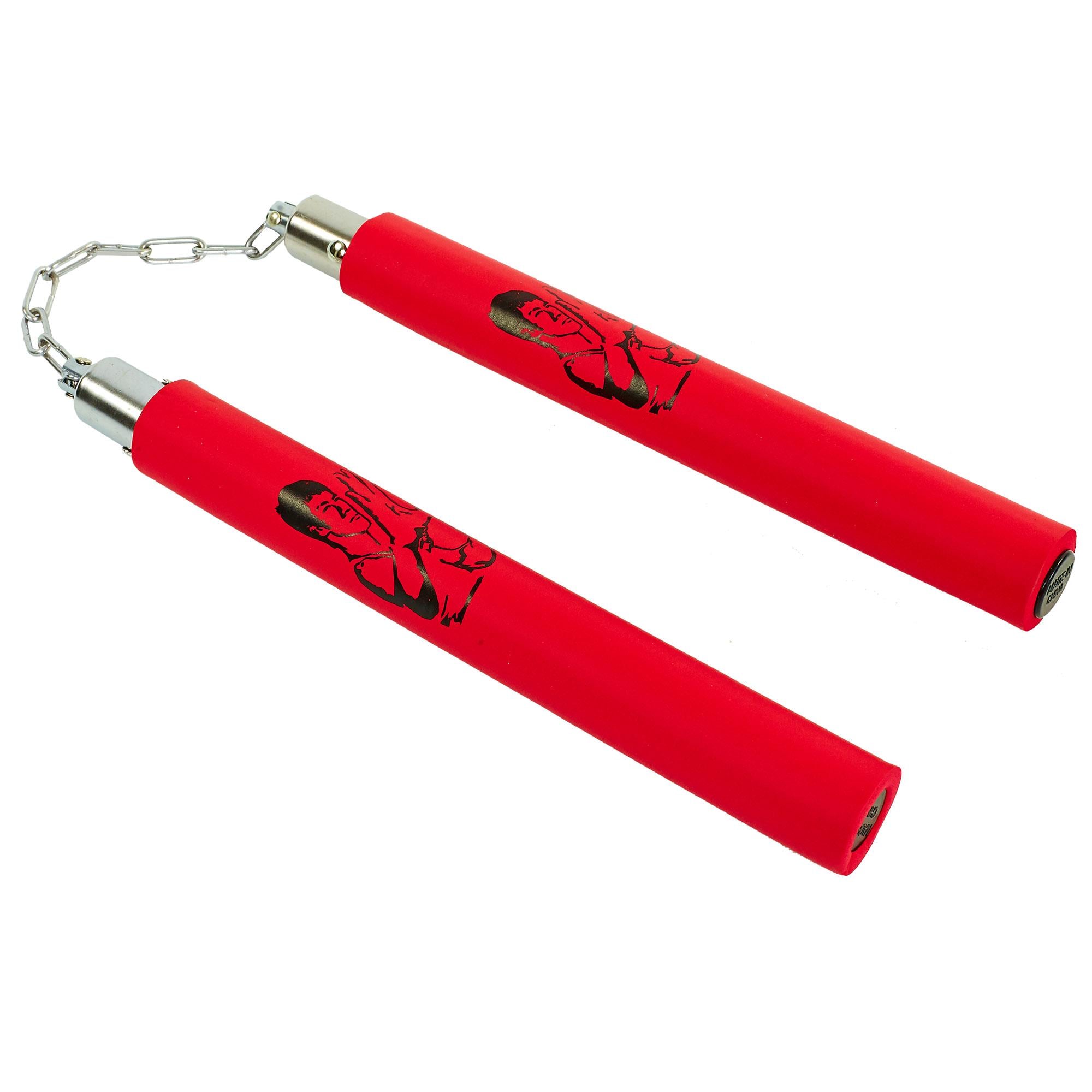 Нунчак тренировочный с цепью SP-Sport BO-3247 Красный (BO-3247)