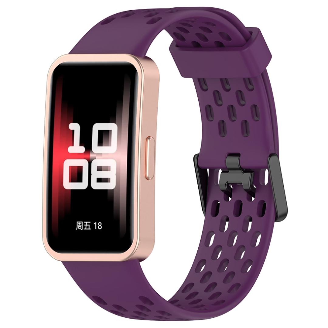 Ремінець силіконовий Breath HMU для Huawei Band 8 ASK-B19 Dark Purple (ECR_8954) - фото 2