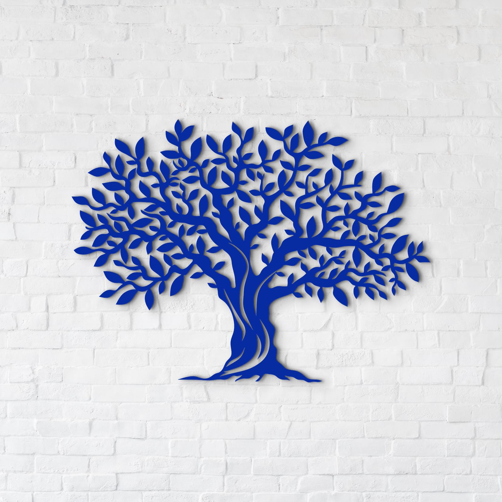 Декоративное панно из дерева Woodyard Дерево жизни 80x60 см Синий (0022sBlue32) - фото 2