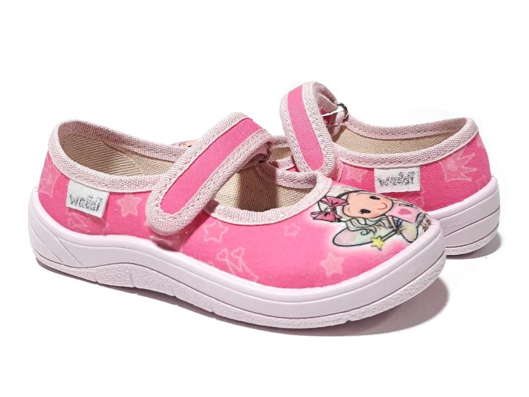 Тапочки для дівчаток Waldi 360-570/25 на липучках р. 25 Рожевий