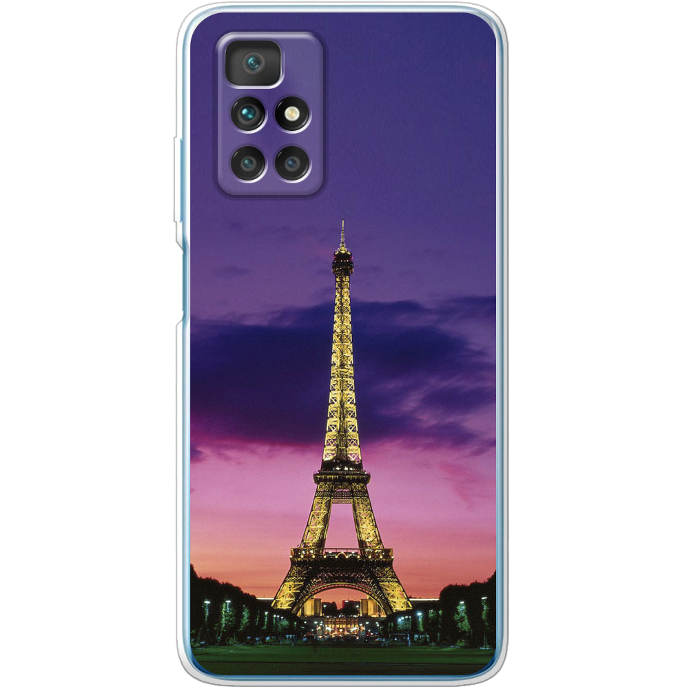Чехол BoxFace Xiaomi Redmi 10 Полночь в Париже Прозрачный силикон (43311-up964-43311)