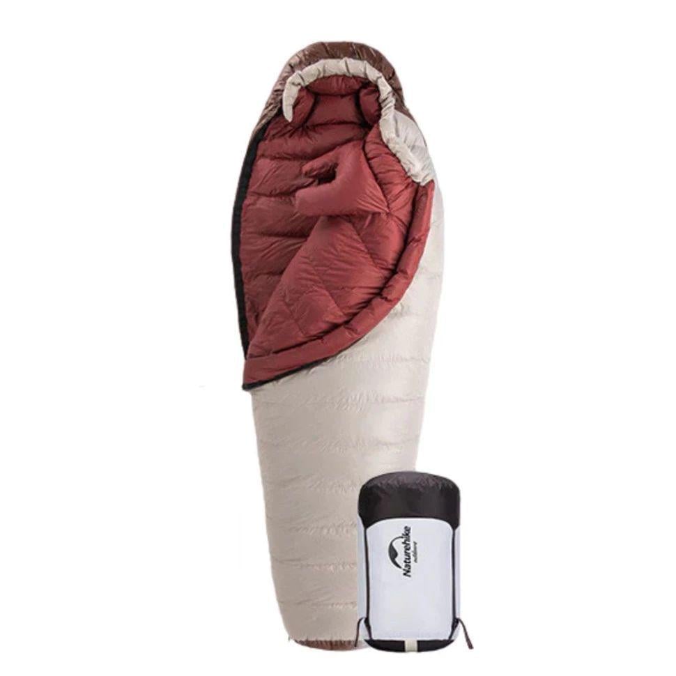 Спальник з натуральним пухом Naturehike Snowbird NH20YD001 350 г p-р M Коричневий