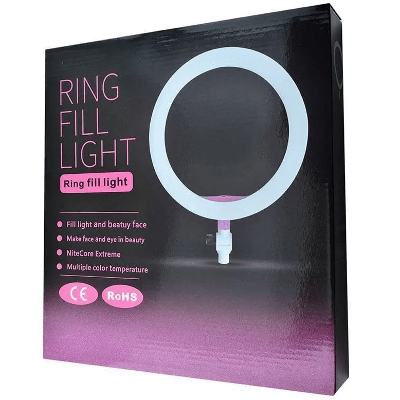 Кільцева лампа LED селфі 26см Ring Fill Light CXB-260 3 режими свічення Чорний (1139 And) - фото 4