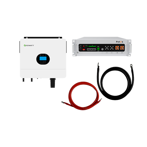 Комплект автономного енергозабезпечення Growatt SPF 6000 ES Plus 6kW та Pytes V5 5,12kWh White (31330192)