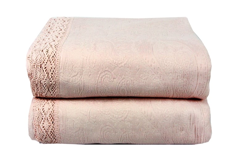 Покрывало Lighthouse Shal жаккард 240х60 см Пудровый