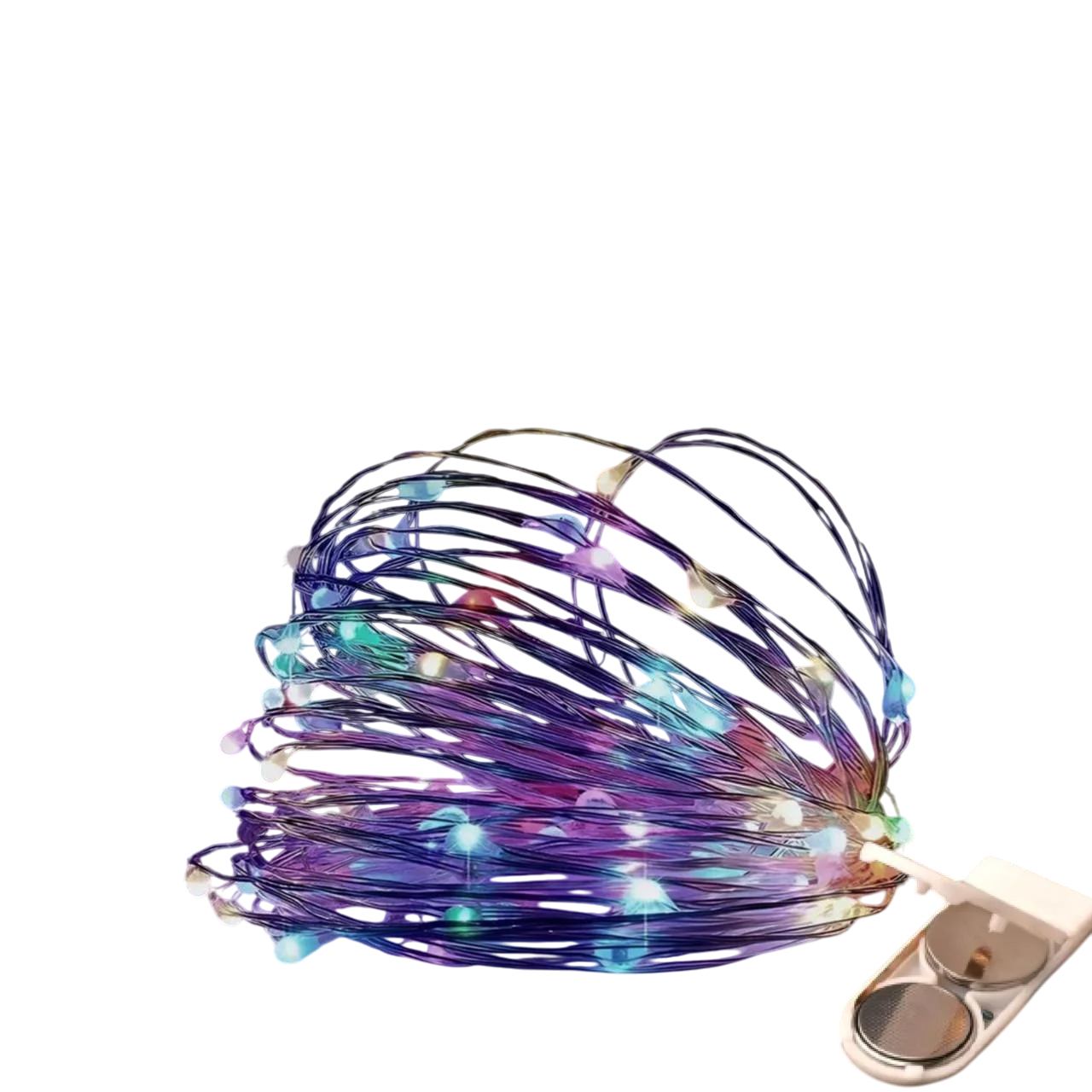 Гирлянда-роса на батарейках 30 LED нить на белом проводе 3 м Разноцветный (5324) - фото 1 Гирлянда-роса на батарейках 30 LED нить на белом проводе 3 м Разноцветный (5324) - фото 1