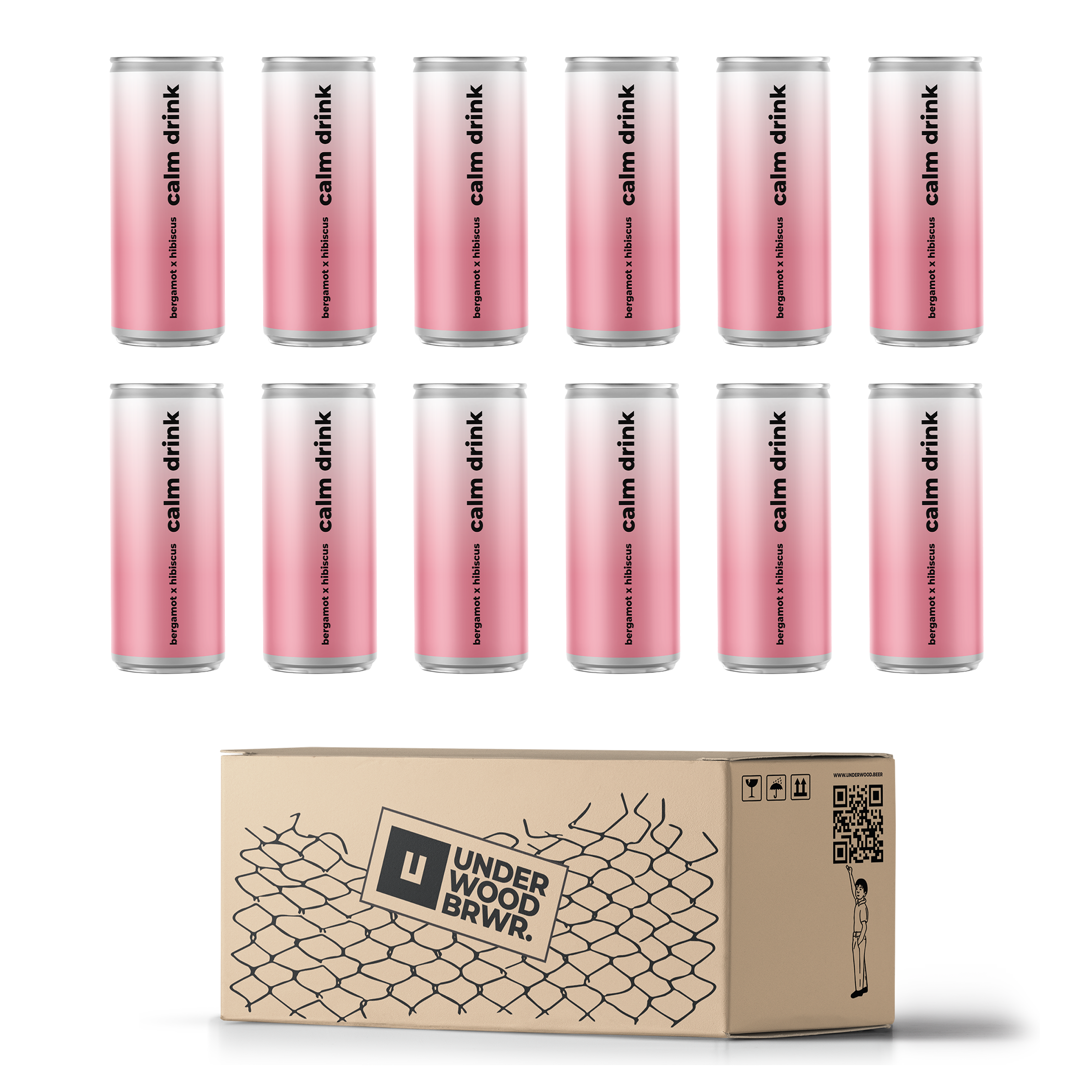 Напій безалкогольний газований Underwood Brewery Soda Calm Drink Bergamot x Hibiscus 0,33 л 12 шт. (290146)